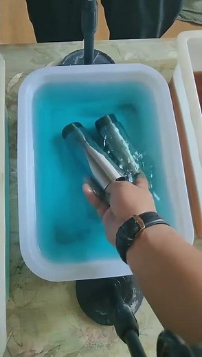 blacking or bluing applying a oxide coating to the metal surface#surfacetreatment #hardwarefactory