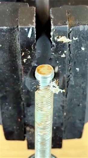 The Process of Tapping Old Metal Threads#Shorts