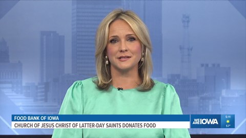 Local Mormon church donates over 70,000 lbs of food to Food Bank of Iowa