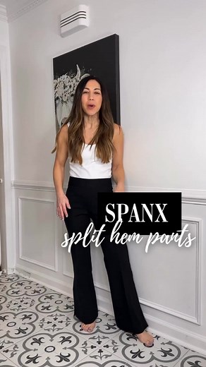 Spanx Perfect Black Pants: Split Hem Style for Ultimate Comfort