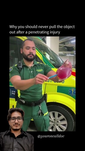 Why You Should Never Remove a Knife or Rod From a Penetrating Wound | Trauma Emergency | Medical