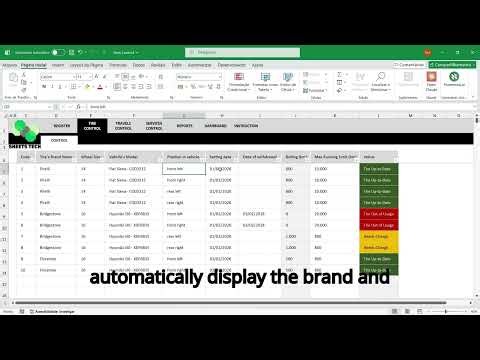 Fleet Tire Management Excel Spreadsheet | Track Tire Mileage, Costs & Maintenance