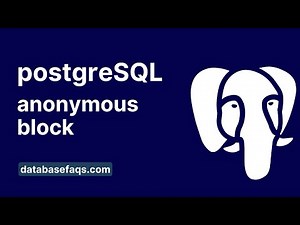 PostgreSQL Anonymous Block | Anonymous Block in PostgreSQL | PL/SQL Anonymous Block PostgreSQL