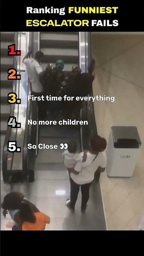 Top 5 FUNNIEST Escalator Fails EVER!