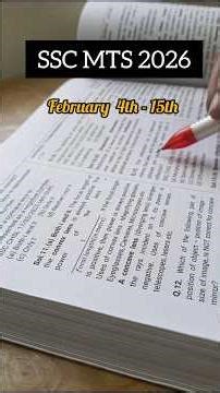 Let's gear up our preparation for SSC MTS!!! Exam date released 🎯📚