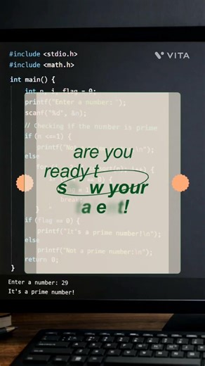 “Not every number is prime… just like not every code is clean 😉”“Finding primes like a programmer 🧠💻