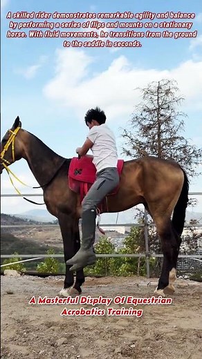 A Masterful Display Of Equestrian Acrobatics Training