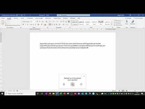 Comment dicter sur Word ?