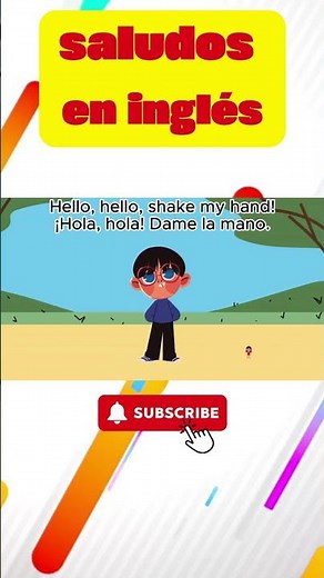 CANCIÓN🎶🎵DE LOS SALUDOS ✨🌈 en Inglés y Español - Canción niños #saludoseningles #englishforkids