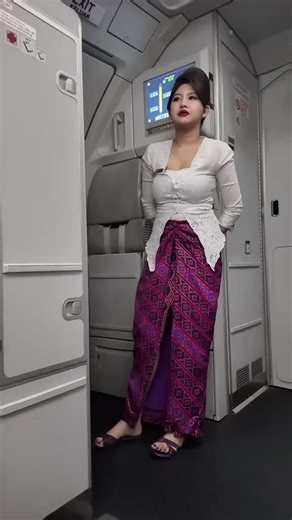 Pramugari Batik Air Beraksi di Udara