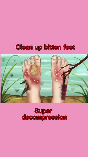 #decompression Clean up bitten feet