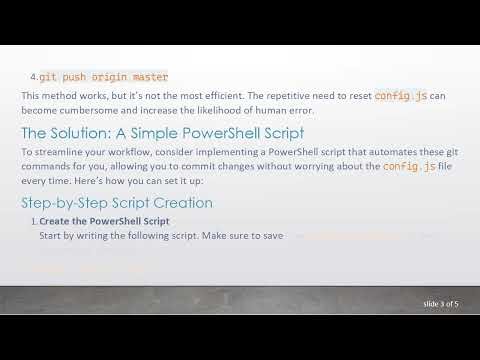 Streamline Your GitHub Pages Workflow: Use a Different config.js for Production
