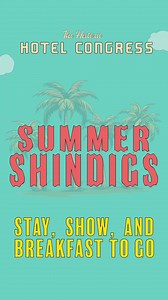📣 Enjoy a stay, show, and breakfast to go! Our Summer Shindigs hotel package is still going strong. Don't miss out on all the fun, as we have 5 more incredible summer parties lined up 🙌🏼 Call now to reserve a room, & enjoy the remaining festivities📞🌴 | Hotel Congress