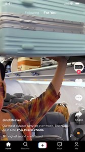 "Literally the biggest travel-hack. Flying is so incredibly smooth now, I just speed through the airport! - Katie H. ⭐⭐⭐⭐⭐ The All-in-One Carry On: 💻 Front Laptop Pocket 🔌 Charge On The Fly 🥤 Hidden Cup Holder 📱 Sleek Phone Mount ✔️ Lifetime Warranty As soon as the inventory lands in our warehouse we’re sold out in a week - be ready for your next trip! Shop the sale before we sell out again at nobltravel.com | Nobl