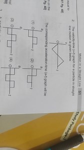 Motion in a Straight Line51The velocity-time ( v - t ) graph ... | Filo