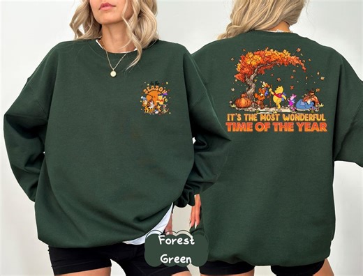 Disney Autumn Sweater, Winnie the Pooh Shirt, Pooh Fall Shirt, Disney Fall Shirt, Cute Pooh and Friends Shirt - Etsy