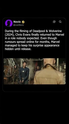 What Chris Evans Actually Said During Deadpool & Wolverine Filming #mcu #marvel