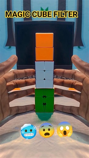Rubik’s Cube Magic Filter Trick 😱 | Amazing Cube Transformation | #shorts