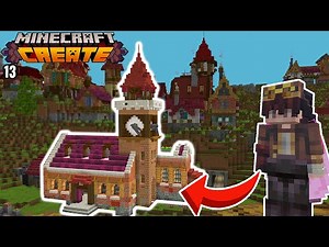 Building a TRAIN STATION using Minecraft Create