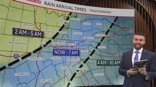 Heavy morning rain drenches DFW before clearing; more storms expected late week