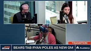 11K views · 147 reactions | Dan Bernstein, Leila Rahimi and Laurence Holmes shared their initial reactions to the Bears tabbing Ryan Poles as their new general manager. Listen to full segment: bit.ly/3G1DgYg | 670 The Score | Facebook