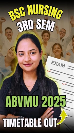 abvmu bsc nursing 3rd sem timetable #abvmubscnursing #abvmucounselling #bscnursing2025 #bscnursing