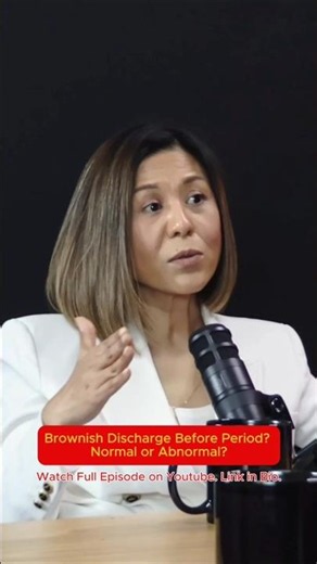 Brown discharge before period? Normal or Abnormal?? #podcastverse