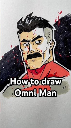 How to draw Omni Man from Invincible! Easy! #art #invincible #omniman #drawing