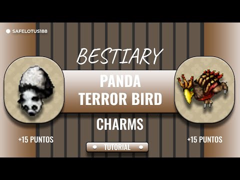 PANDA AND TERROR BIRD | TIBIA | BESTIARY | RAPID RESPAWN | TUTORIAL | CHARMS ⚔️