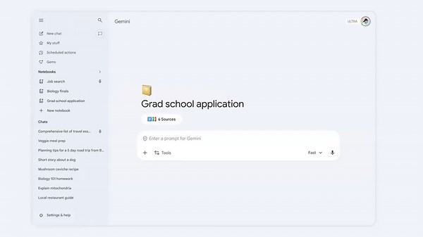 RT @sundarpichai: Nothing quite like the blank pages of a fresh notebook!Notebooks are now rolling out in the @Geminiapp. Organize conver…