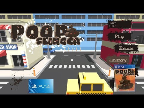 Poop Slinger GAMEPLAY THE RAREST GAME IN THE WORLD ON PS4
