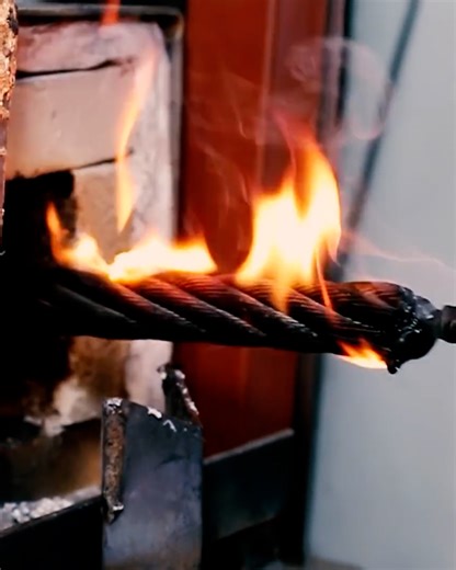 142K views · 604 reactions | Forging a Cable Damascus Knife The Art of Blacksmithing | DIY & Crafts | Facebook