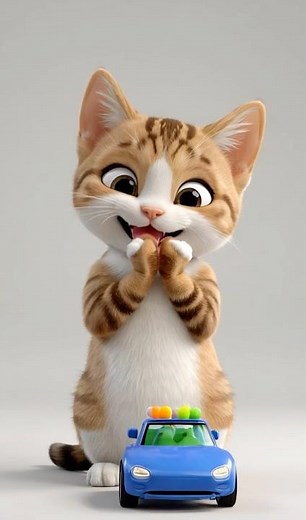 “Cute Cat Can’t Stop Playing with His New Car! 🚗🐱❤️” #tiktok #asmr #cat #cute #shorts