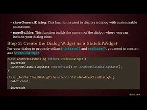 How to Call a Dialog Function from Another Class in Flutter