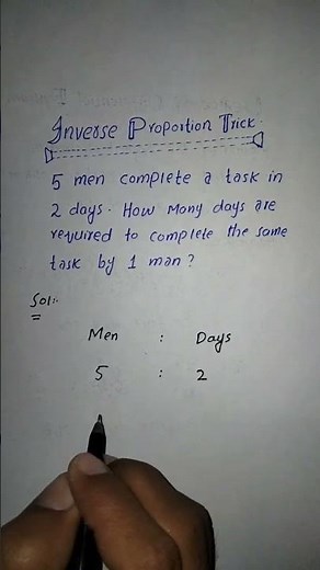 Inverse Proportion questions Trick #inverse_proportion
