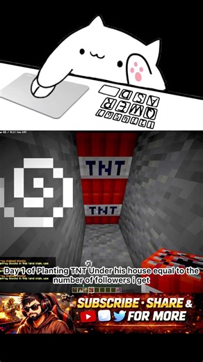 Day 1 of Planting TnT #minecraft #minecraftshorts #minecraftmemes #gaming #fyp #foryou #shorts