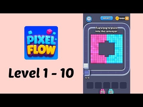 Pixel Flow Level 1 - 10 Gameplay