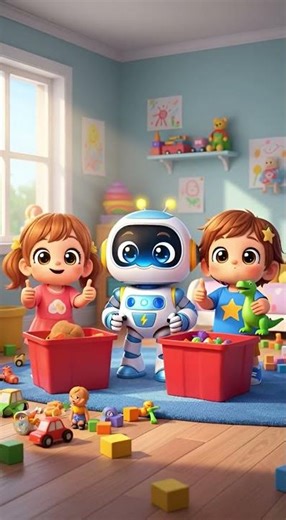 Cute Dancing Robot Adventure 🤖 | Kids Cartoon Animation #shorts