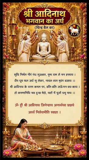 अर्घावली | 1 Adinath Bhagwan ka Argh | 24 Tirthankar Argh | Jain Pooja | Neha Bhajan #jain #jainism