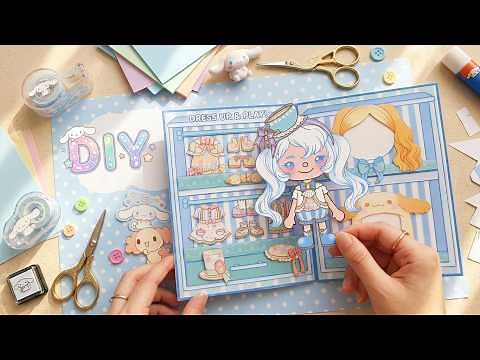 Cute Cinnamoroll, Sanrio Friends | Download Printable Paper Doll , TOCA BOCA 산리오 시나모롤 종이인형 도안 만들기