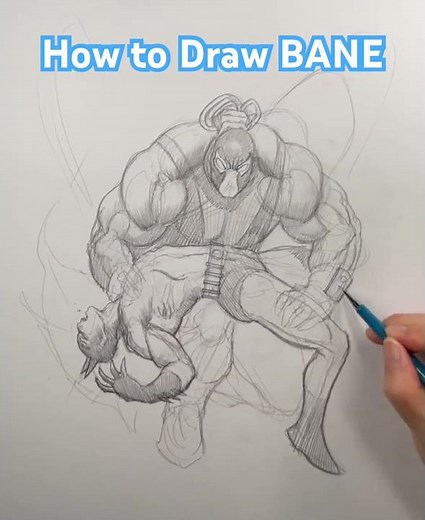 How to Draw BANE! #frankchoartist #bane #batman #drawing #sketch #comicbookart #art #dccomics