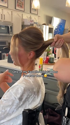 18K views · 81 reactions | This is going down as one of my favorite bridal updos I’ve ever done! #bridalupdo #weddingupdo #hairtutorial #weddinghair #bridalhairstyle | Harley Does Hair | Facebook