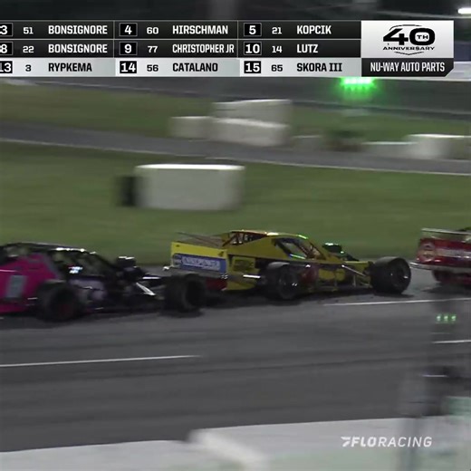 Trouble! Ryan Newman gets into Tommy Catalano, who goes for a spin at Lancaster Motorplex 📺 FloRacing | NASCAR Regional