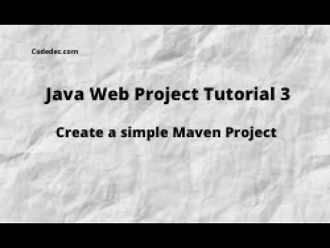 Java Project Tutorial 3: How to Create a Simple Maven Project and Setup MVC architecture
