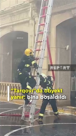 "Tarqovı"da obyekt yanır, sakinlər binadan təxliyə edildi - GÖRÜNTÜLƏR