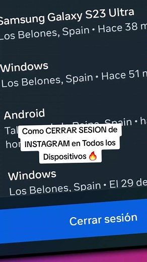 Cómo CERRAR SESIÓN de INSTAGRAM en Todos los Dispositivos