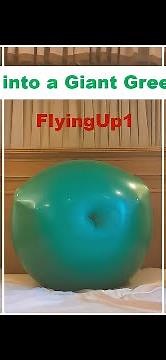 Man climb into a giant green balloon on a bed! Part 2（Full Edition）