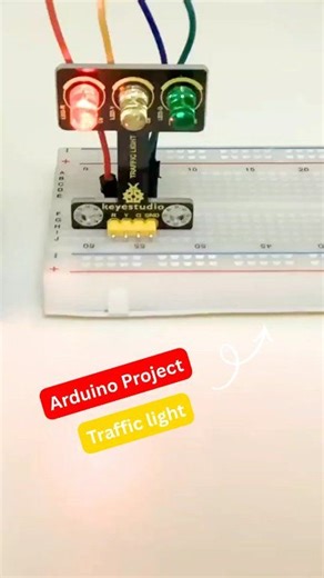 🚦 Arduino Traffic Light Project | Electronics & Coding Experiment 🚦 I created this Arduino traffic light project to learn how real-world traffic signal systems work using basic electronics and programming. This project is built with an Arduino board, LEDs, resistors, and timed code logic. 🔴 Red LED turns ON to stop traffic 🟡 Yellow LED turns ON as a warning 🟢 Green LED turns ON to allow movement The Arduino runs a continuous loop with programmed delays, automatically switching the lights ju