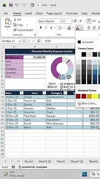 Monthly Expense log sheet. How to use a button to add records in Excel? #finance #excel #exceltips