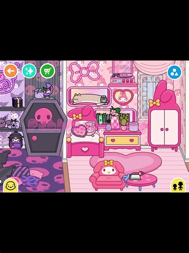 Hello Kitty cafe (Toca Boca World) #tocaadventure #tocalifeworld #tocaaesthetichousetour #shorts